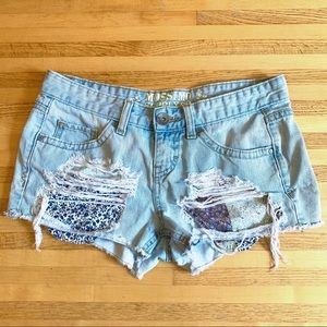 Mossimo Distressed Denim Cut-Off Jean Shorts